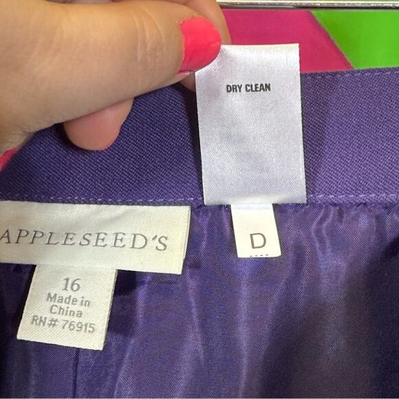Appleseed's, Purple Wool Blend Dress Pants. Size 16. In excellent condition! - Picture 7 of 7